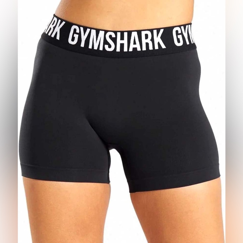 Gymshark Black Compression Shorts Logo Waistband Women’s Size Small